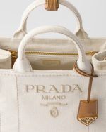 Small Linen Blend Handbag - Image 4